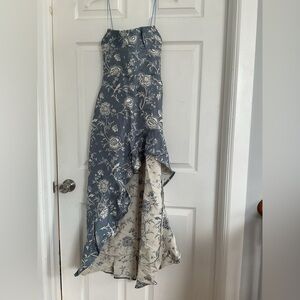 Amanda Uprichard Denim Brocade Alyse Dress